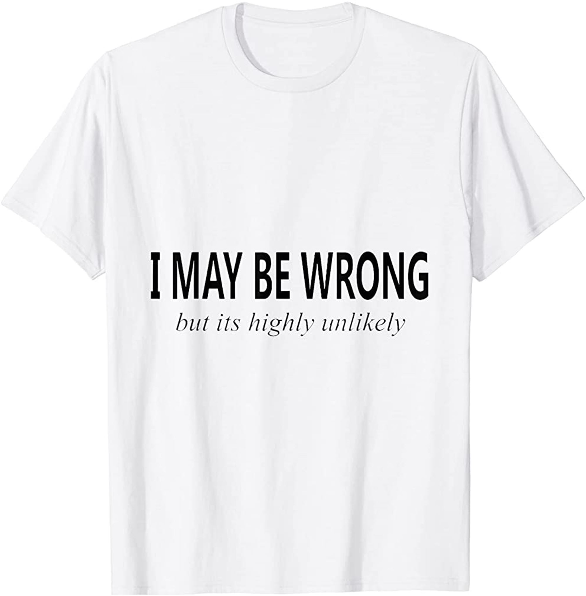 I May Be Wrong But Its Highly Unlikely Funny T-shirt Size Up To 5xl