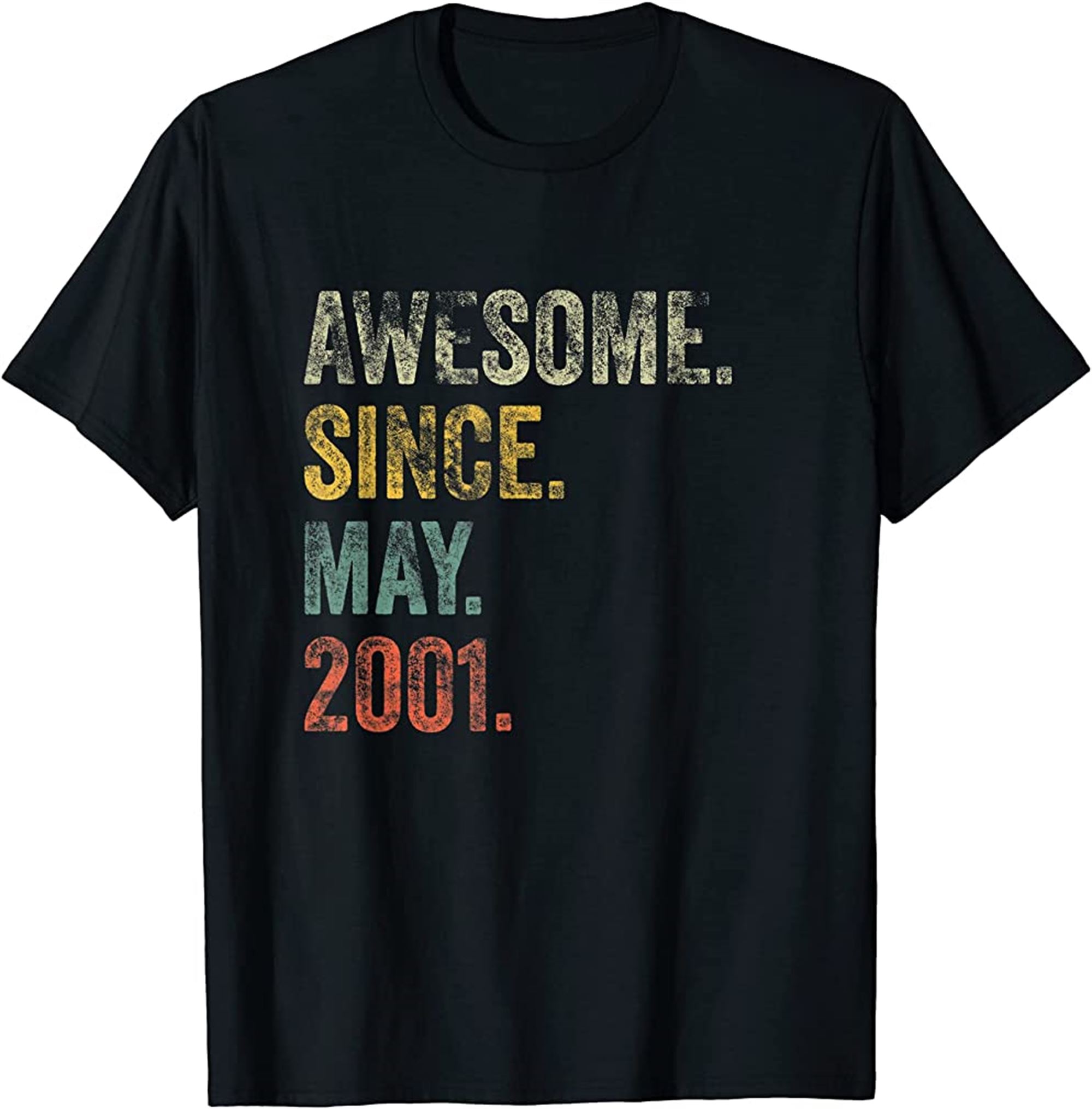 Vintage 2001 21st Birthday Awesome Since May 2001 T-shirt Full Size Up To 5xl