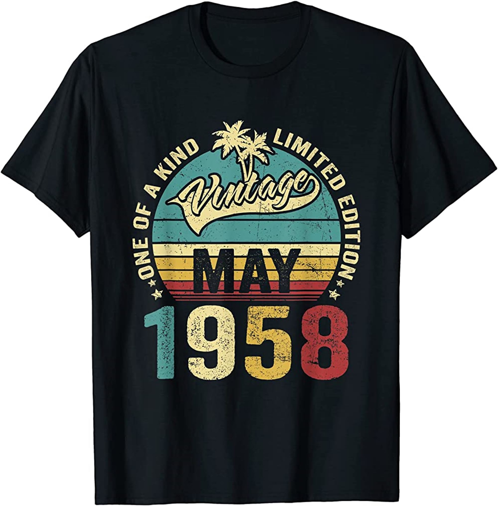 Vintage 64 Years Old May 1958 Decorations 64th Birthday T-shirt Plus Size Up To 5xl