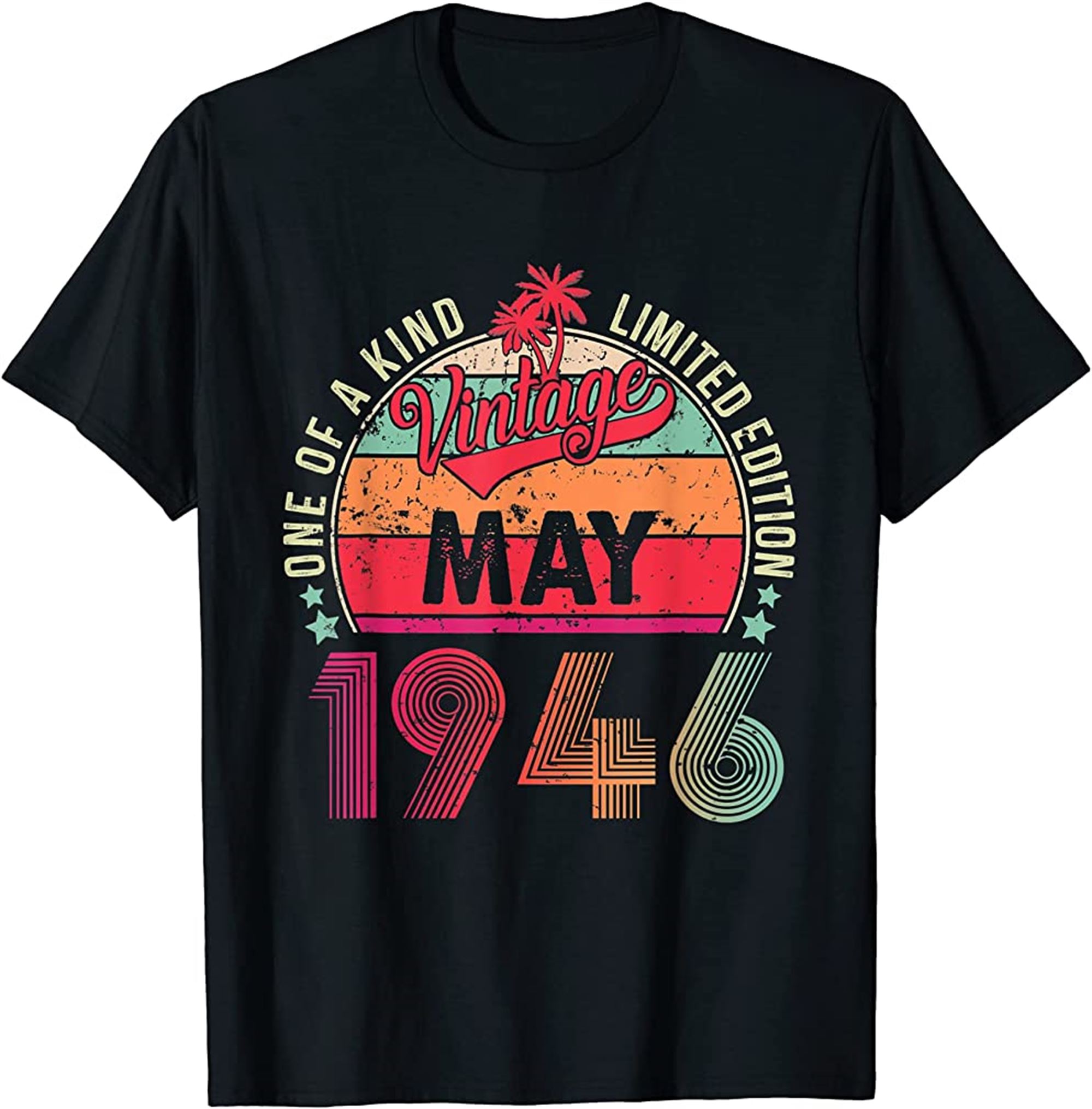 Vintage 76th Birthday Awesome Since May 1946 T-shirt Full Size Up To 5xl