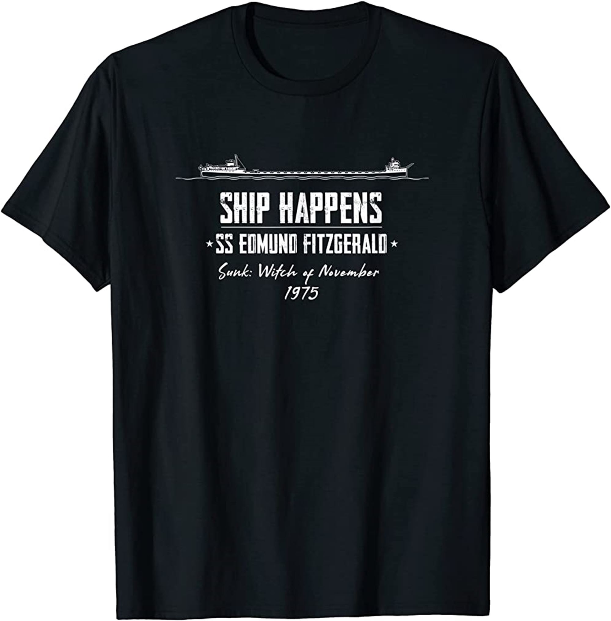 Ss Edmund Fitzgerald Lake Superior Iron Ore Detroit Michigan T-shirt Size Up To 5xl