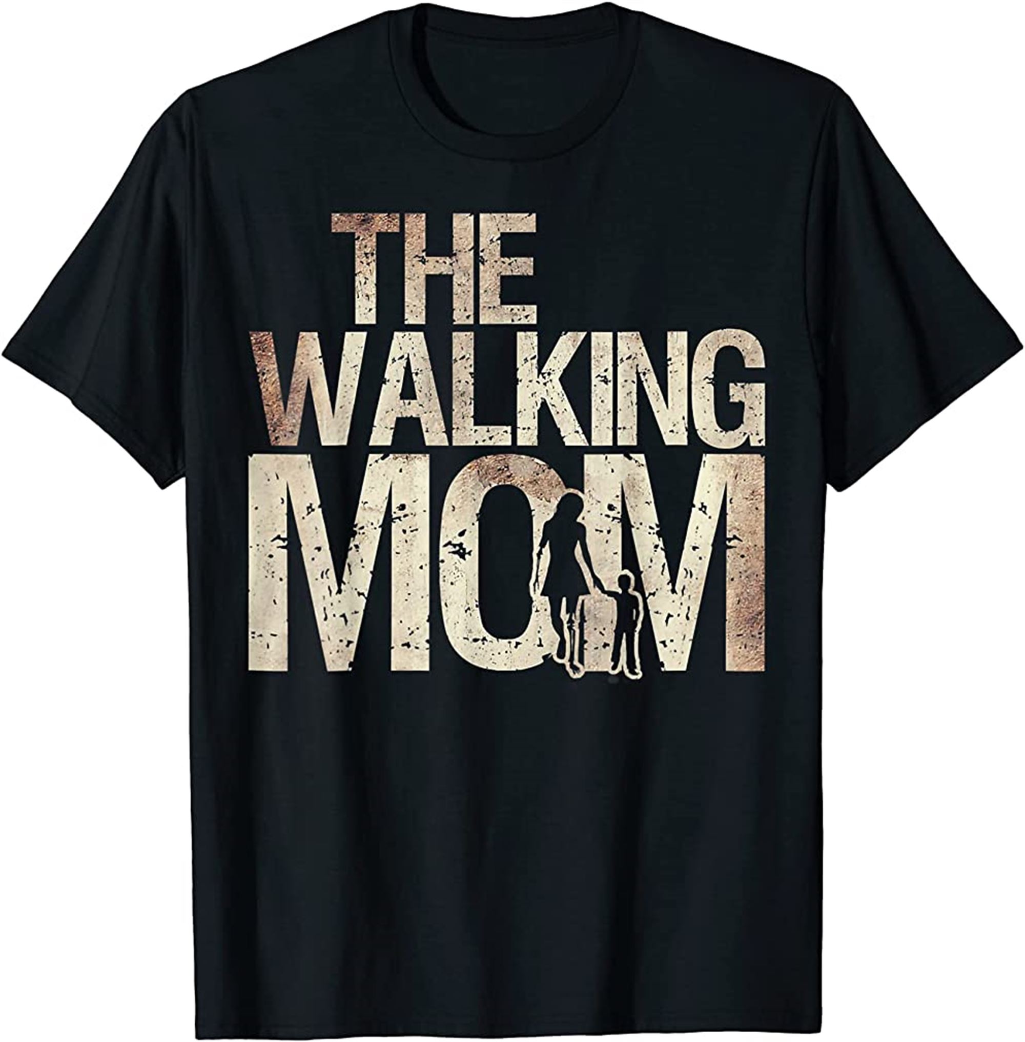 Walking Mom Zombie Woman And Kid Mothers Day T-shirt Plus Size Up To 5xl