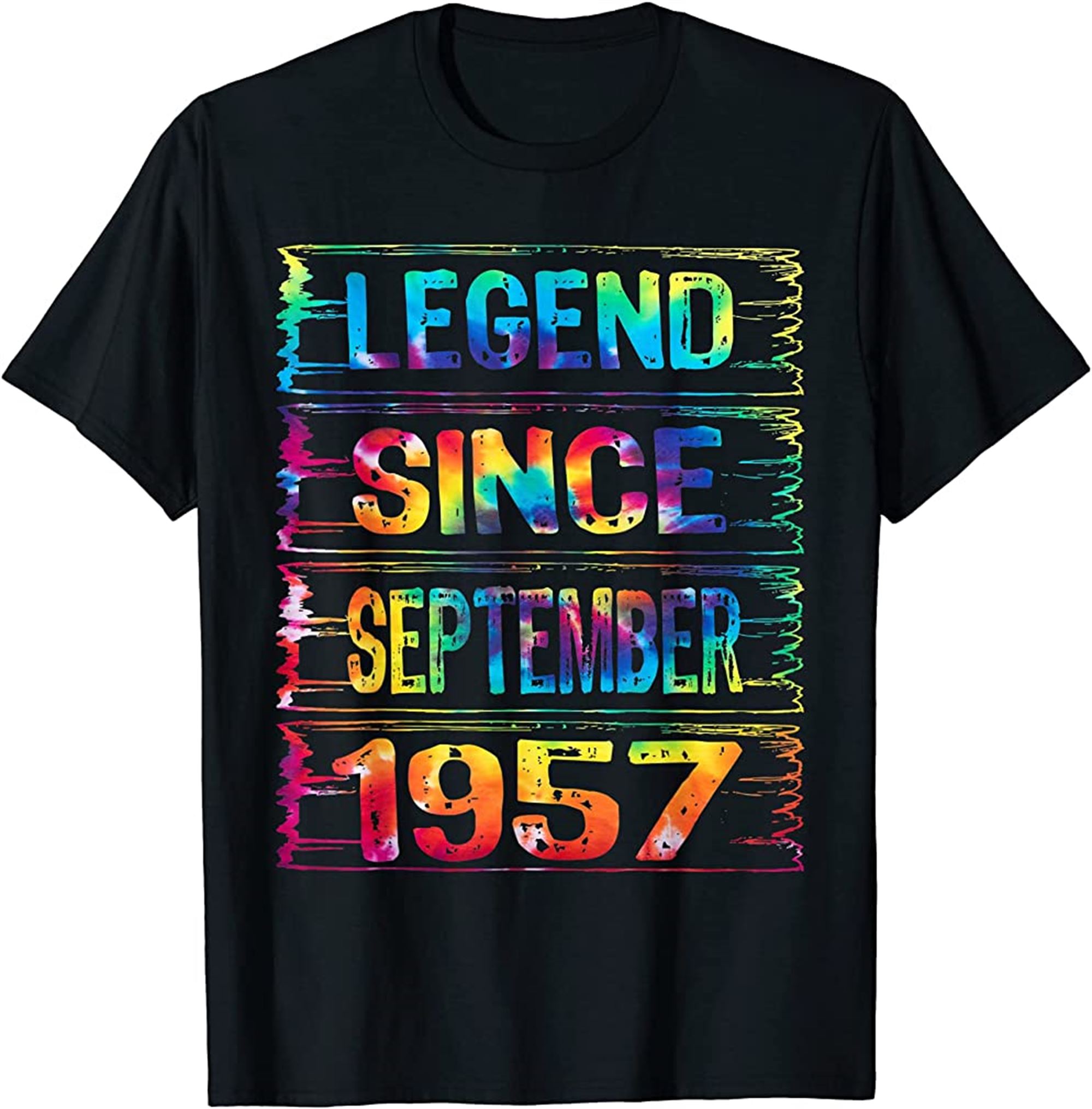 September 65 Year Old Since 1957 65th Birthday Gift Tie Dye T-shirt Size Up To 5xl