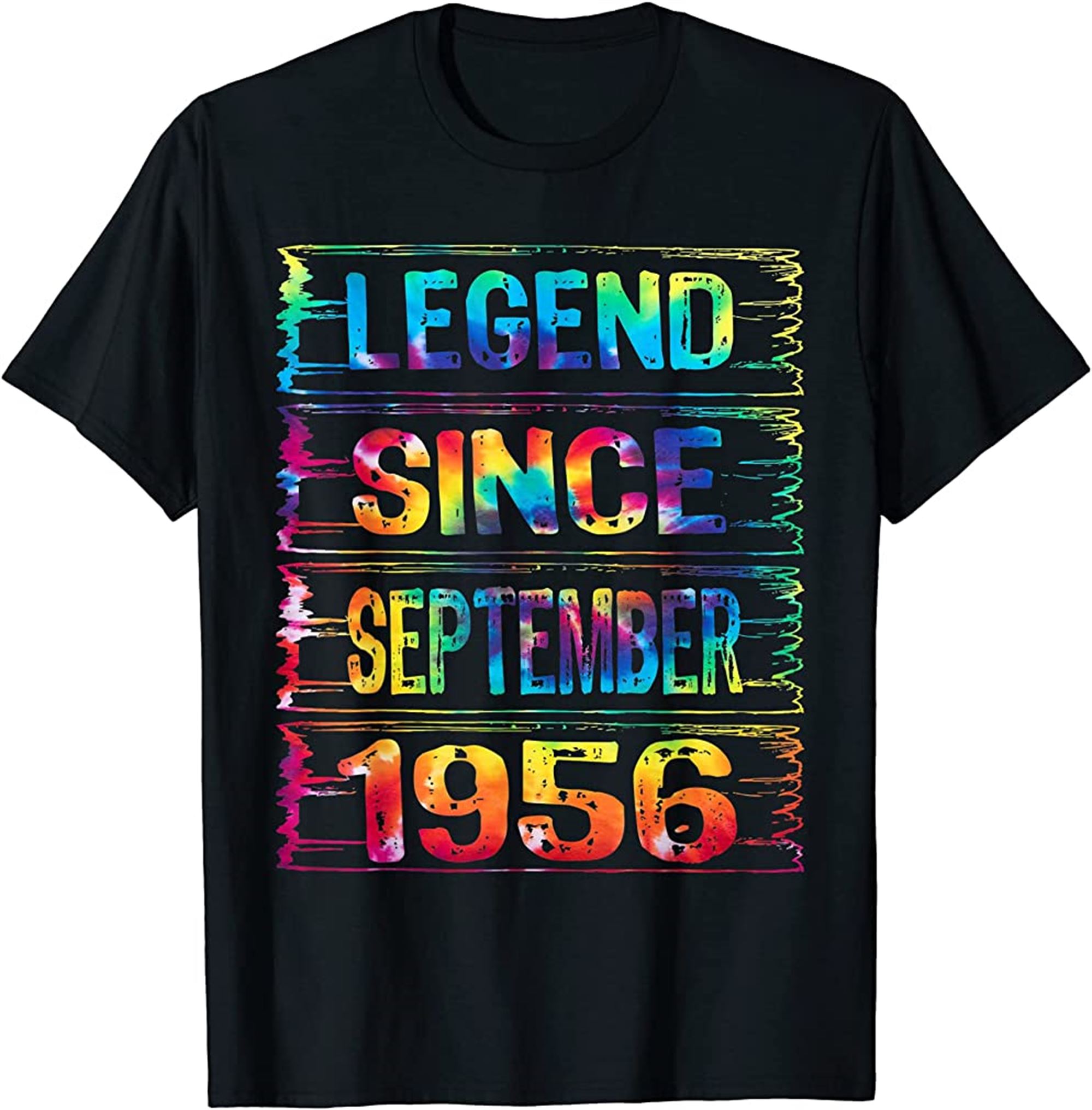 September 66 Year Old Since 1956 66th Birthday Gift Tie Dye T-shirt Size Up To 5xl