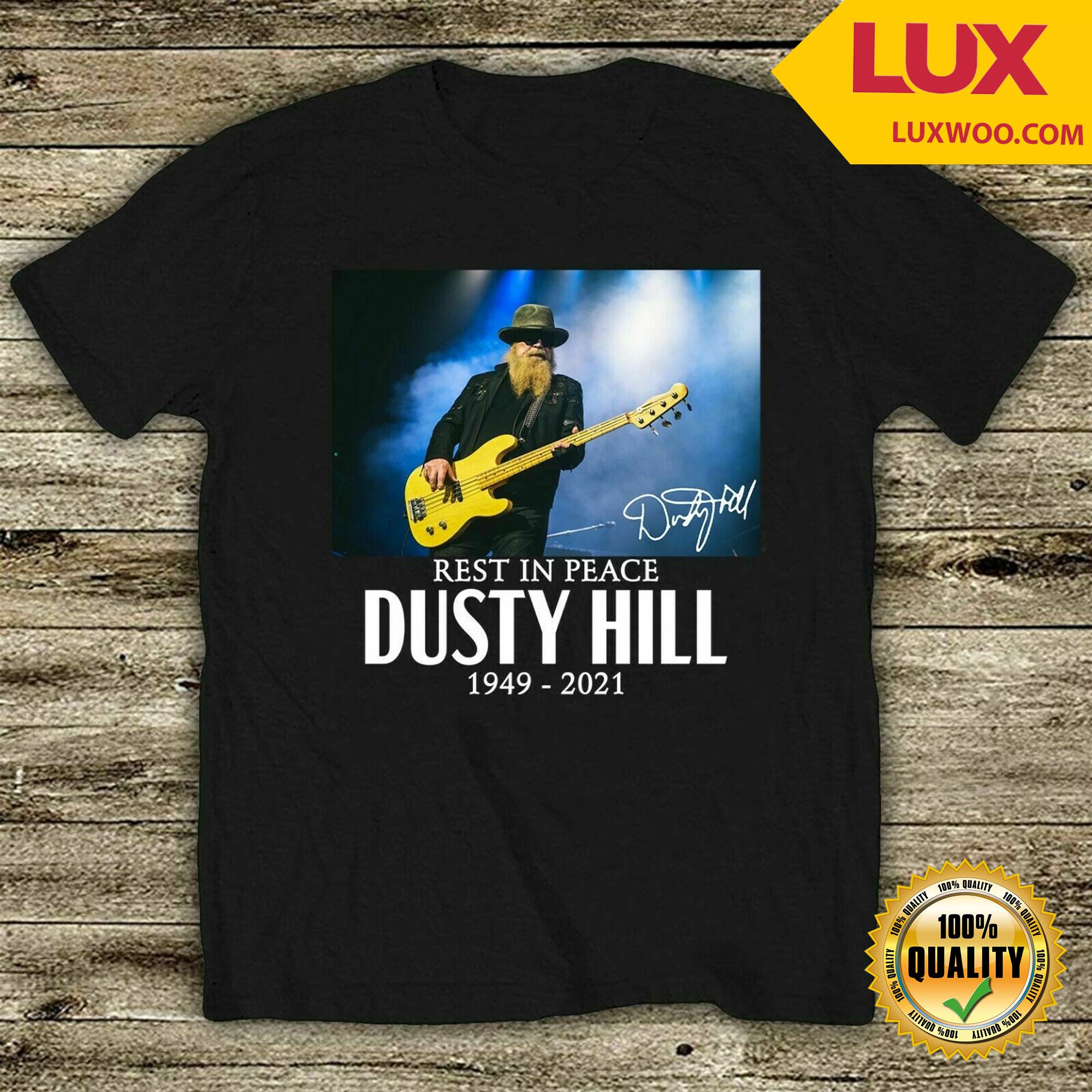 Rip Music Band Zz Top Bassist Dusty Hill 1949-2021 T-shirt