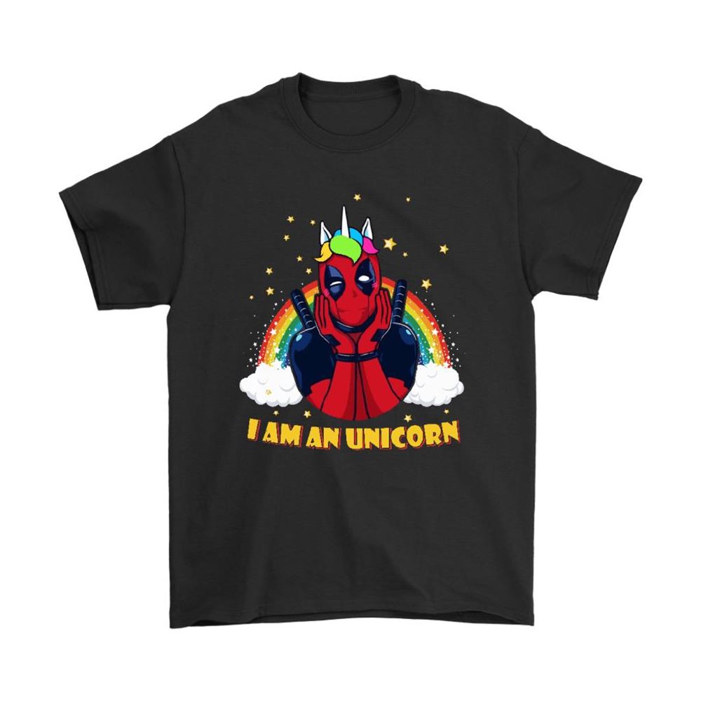 Marvel Deadpool I Am Unicorn Sparkly Rainbow Shirts