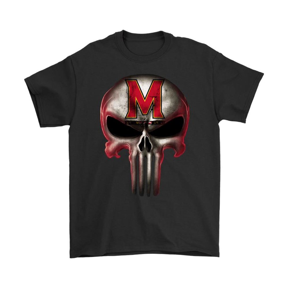 Maryland Terrapins The Punisher Mashup Ncaa Football Shirts
