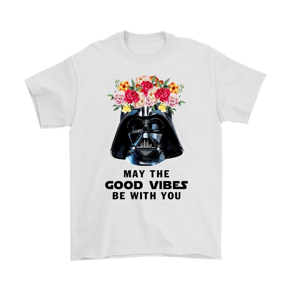 May The Good Vibes Be With You Darth Vader Floral Shirts