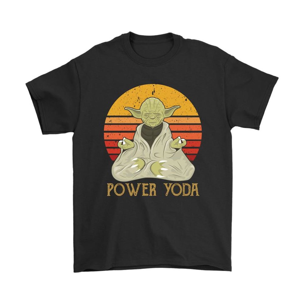 Meditation Yoga Power Yoda Vintage Shirts