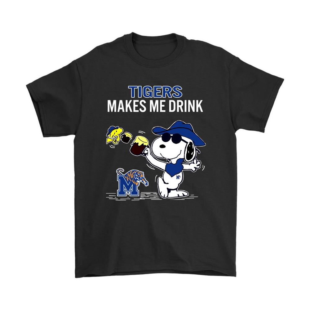 Memphis Tigers Makes Me Drink Snoopy And Woodstock Shirts