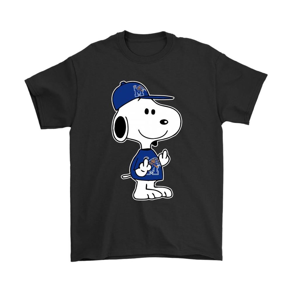 Memphis Tigers Snoopy Double Middle Fingers Fck You Ncaa Shirts