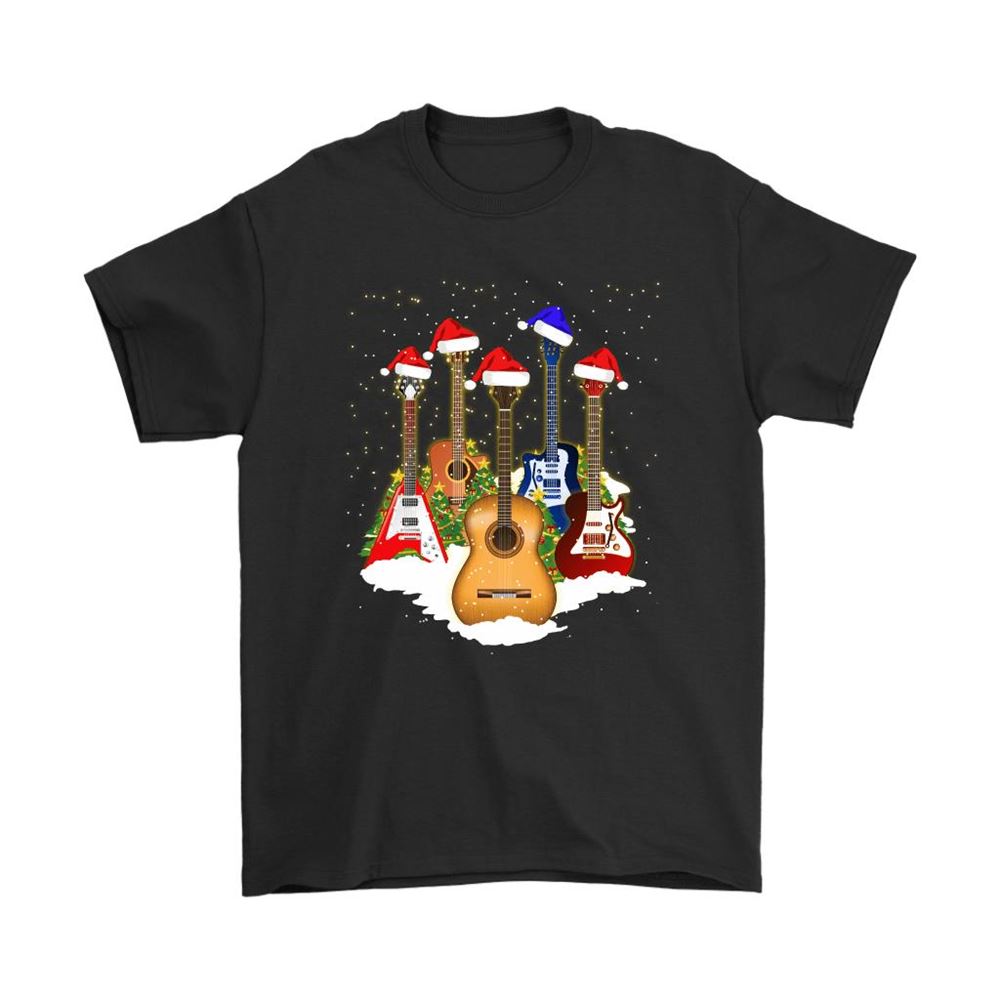 Merry Christmas With Guitars Shirts