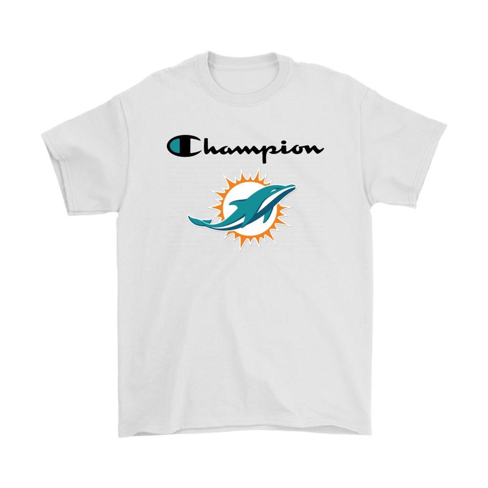 Miami Dolphins Champion Logo Mashup Nfl Shirts