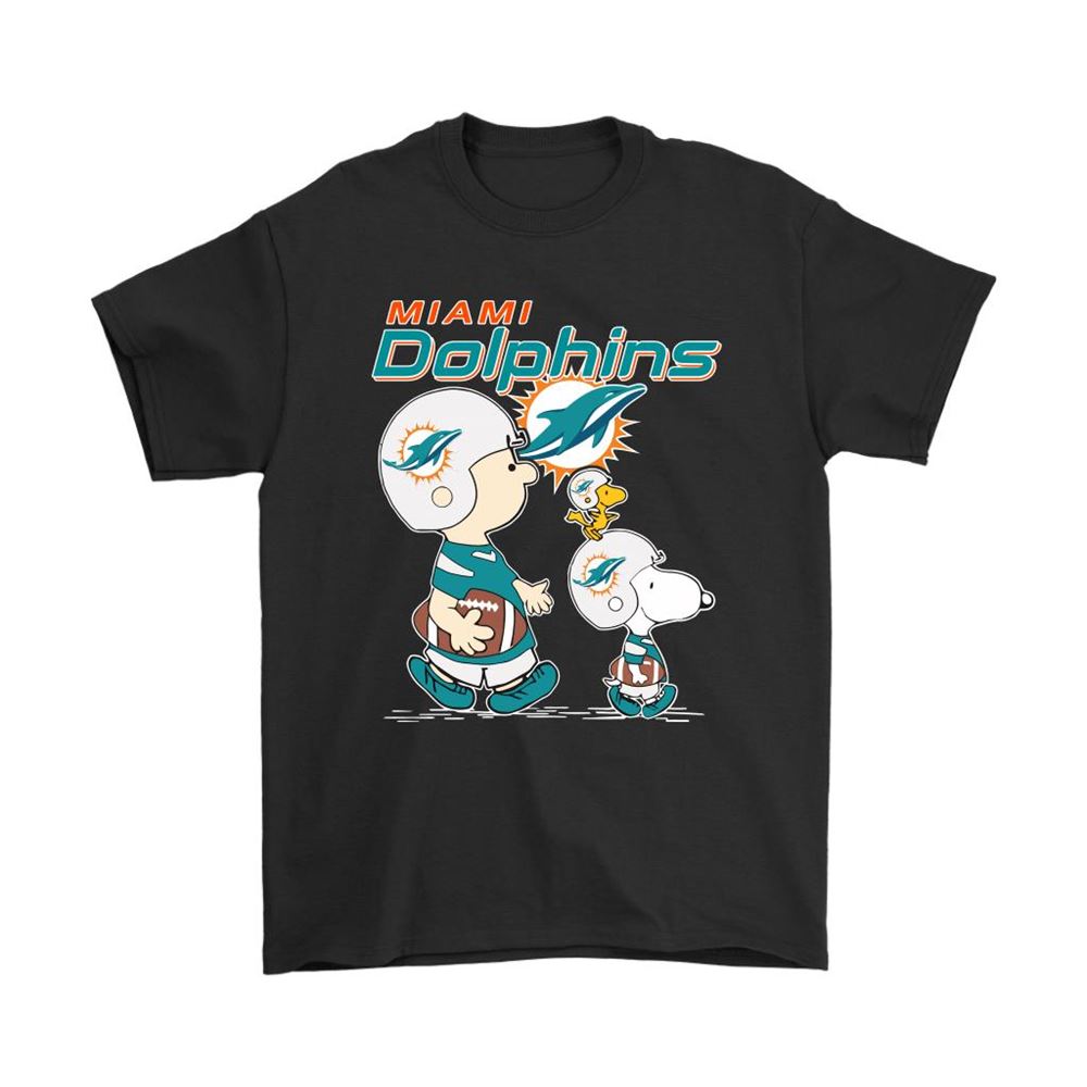 Miami Dolphins Lets Play Football Together Snoopy Nfl Shirts