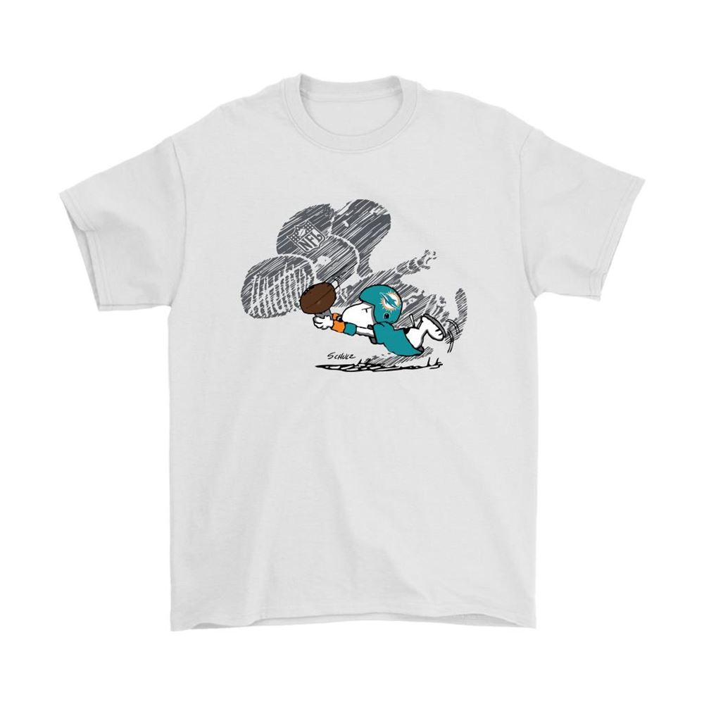 Miami Dolphins Snoopy Plays The Football Game Shirts