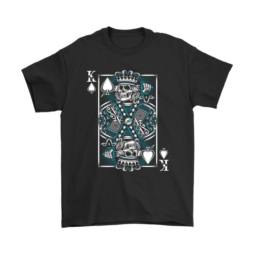 Miami Dolphins Spade King Of Death Card Nfl Football Shirts