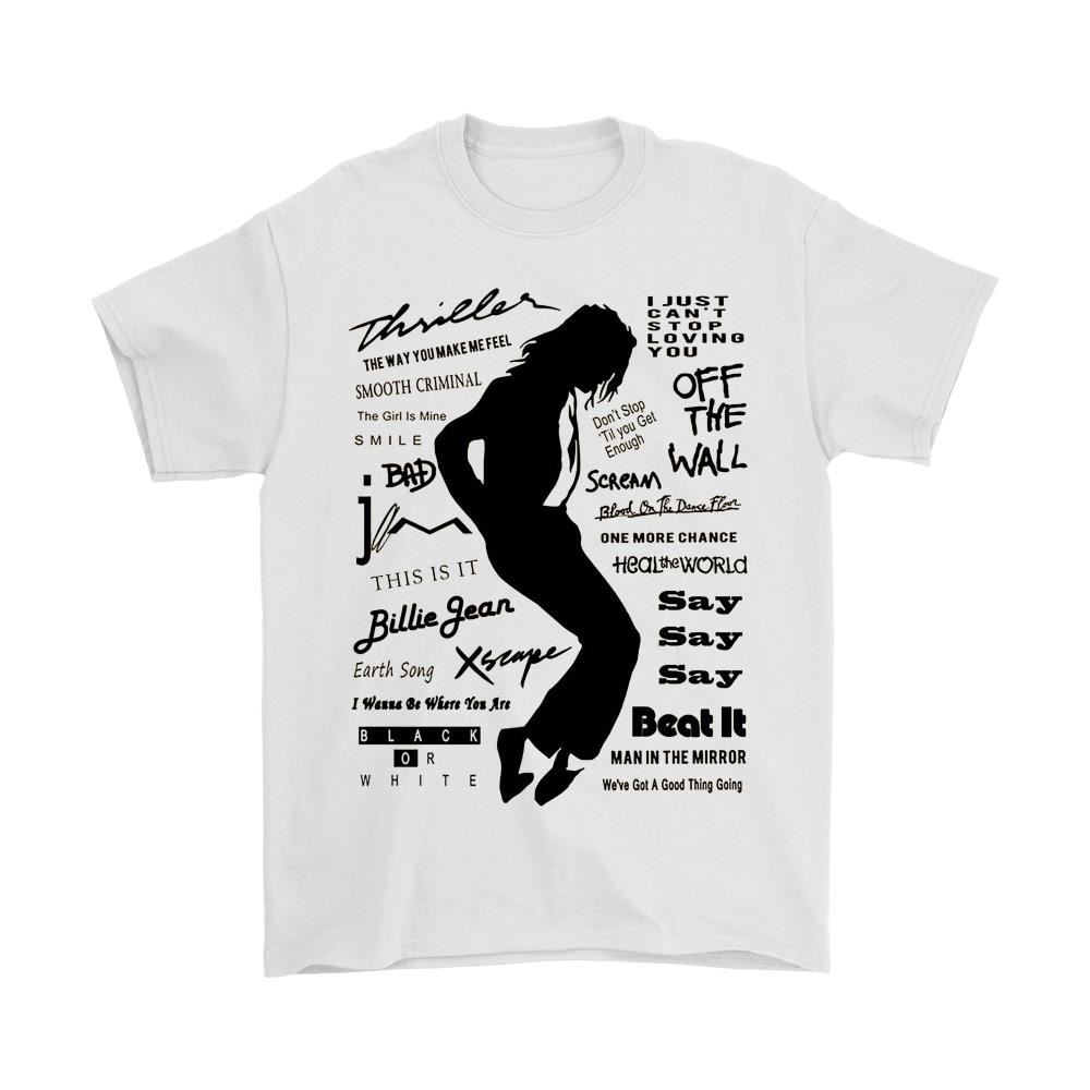 Michael Jackson King Of Pop Song List Shirts