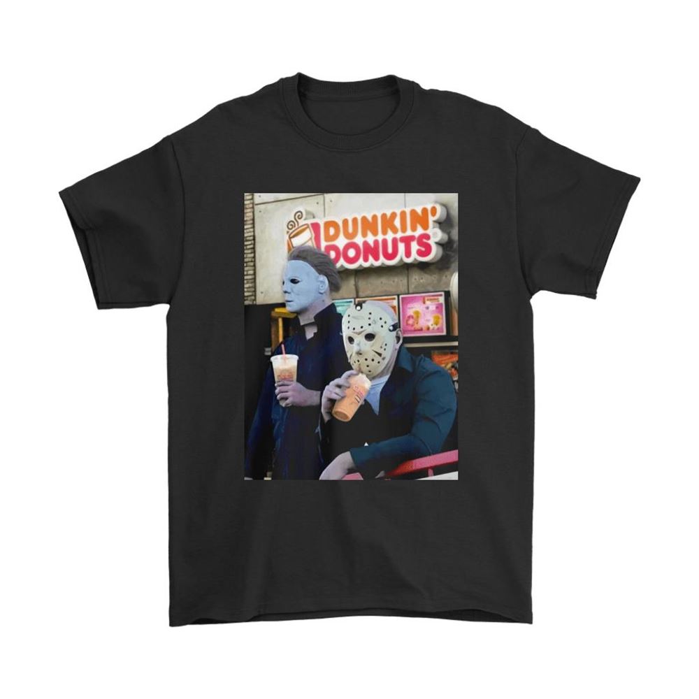 Michael Myers And Jason Voorhees Enjoy Dunkin Donut Shirts