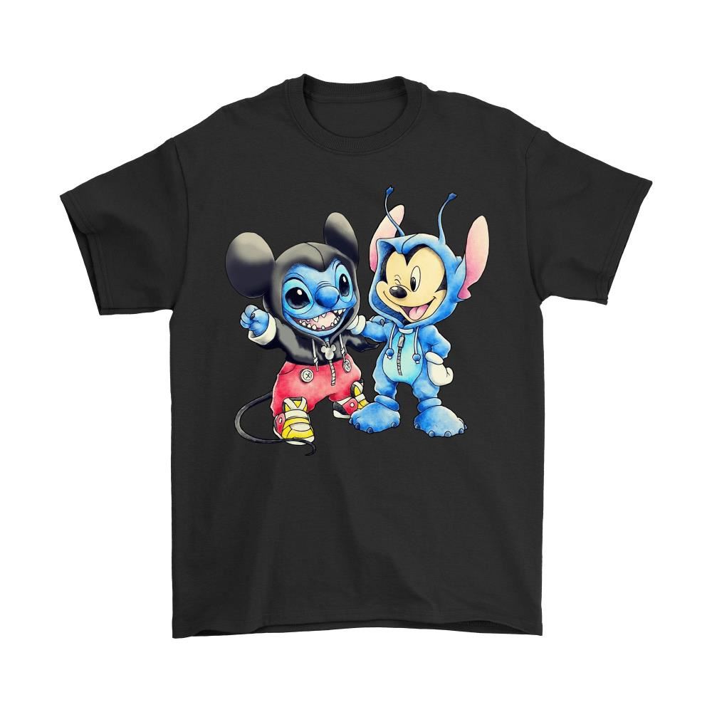 Mickey And Stitch Exchange Costume Friendship For Life Shirts