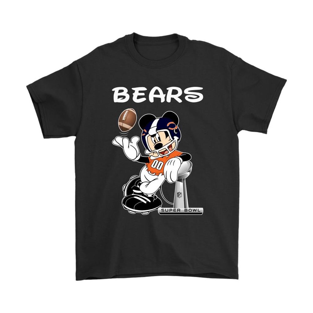 Mickey Bears Taking The Super Bowl Trophy Football Shirts