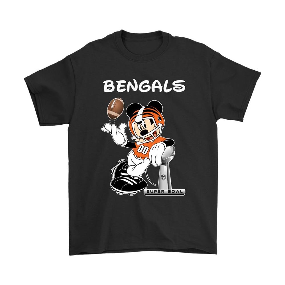 Mickey Bengals Taking The Super Bowl Trophy Football Shirts