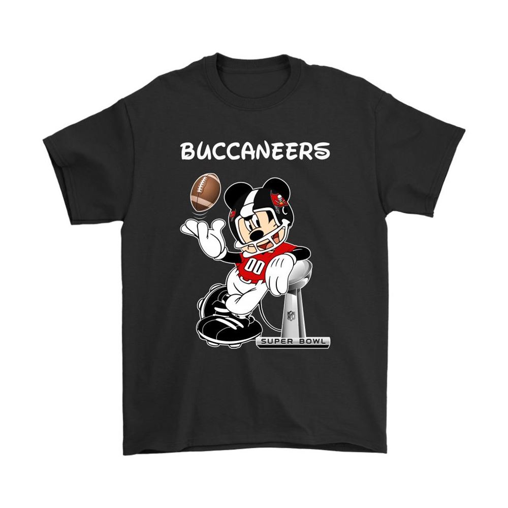 Mickey Buccaneers Taking The Super Bowl Trophy Football Shirts