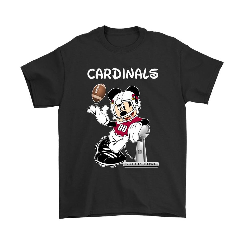 Mickey Cardinals Taking The Super Bowl Trophy Football Shirts