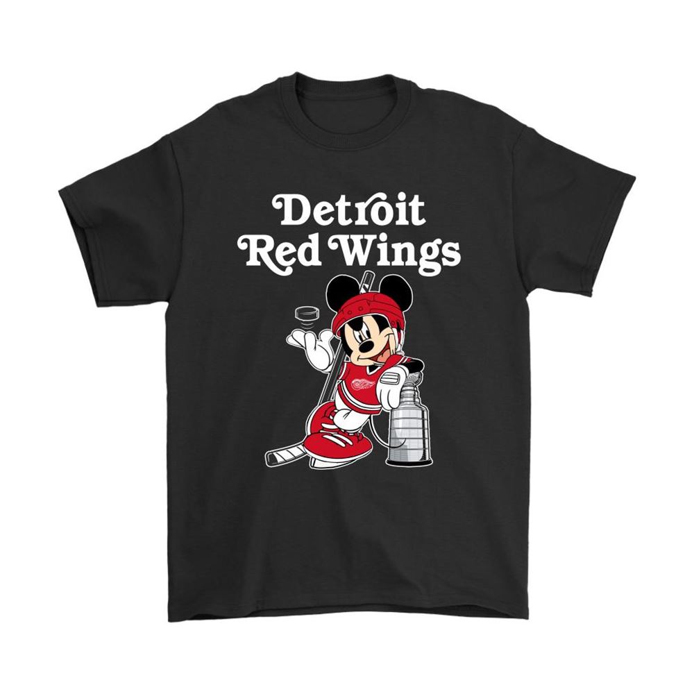 Mickey Detroit Red Wings With The Stanley Cup Hockey Nhl Shirts