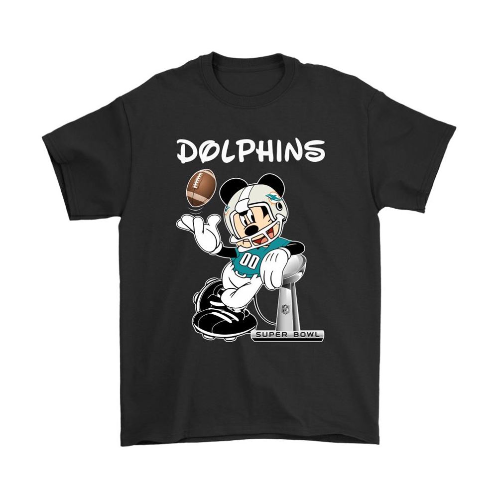 Mickey Dolphins Taking The Super Bowl Trophy Football Shirts