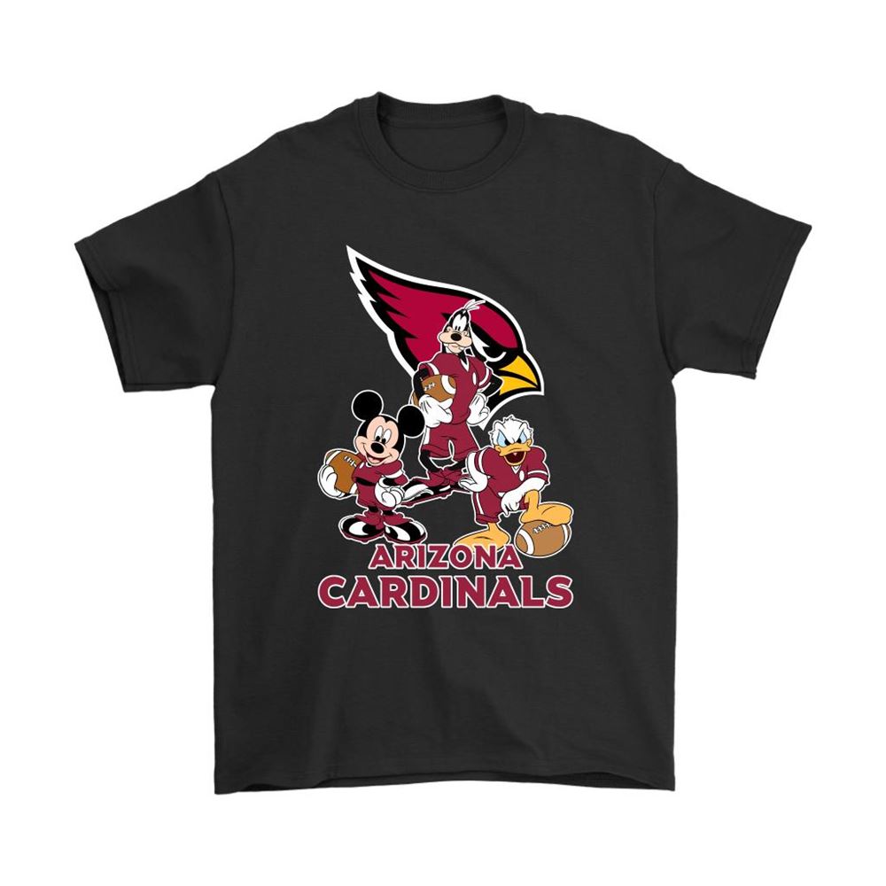 Mickey Donald Goofy The Three Arizona Cardinals Football Shirts