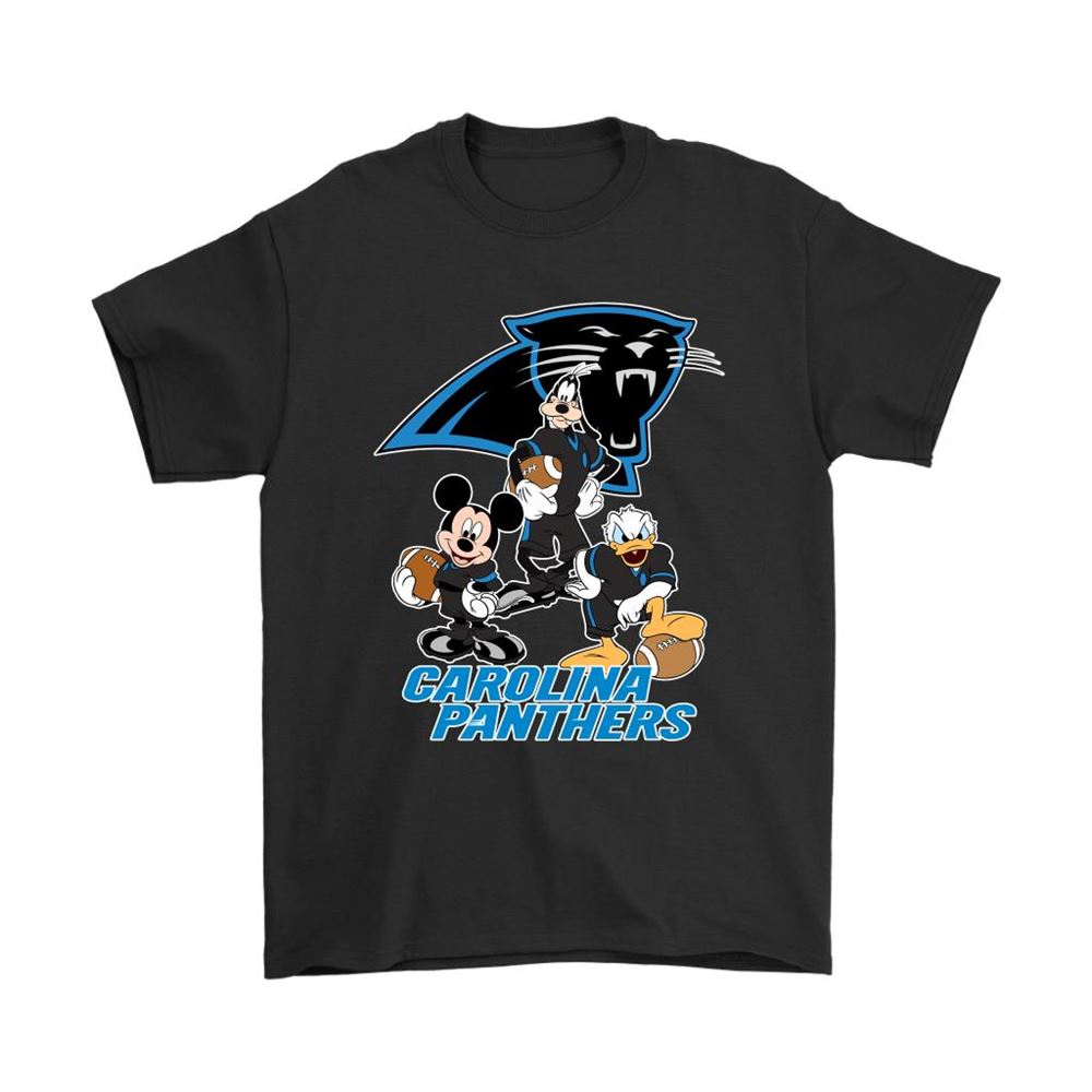 Mickey Donald Goofy The Three Carolina Panthers Football Shirts