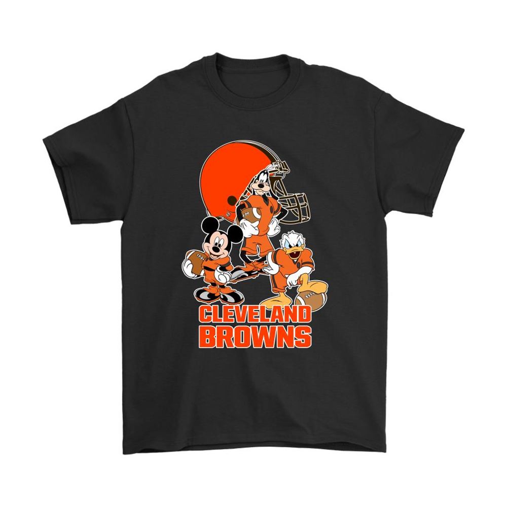 Mickey Donald Goofy The Three Cleveland Browns Football Shirts