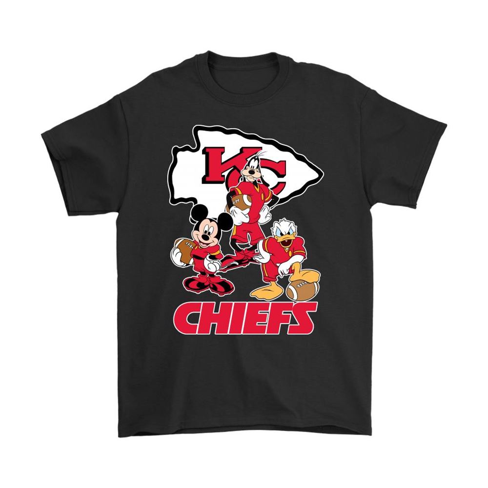 Mickey Donald Goofy The Three Kansas City Chiefs Football Shirts