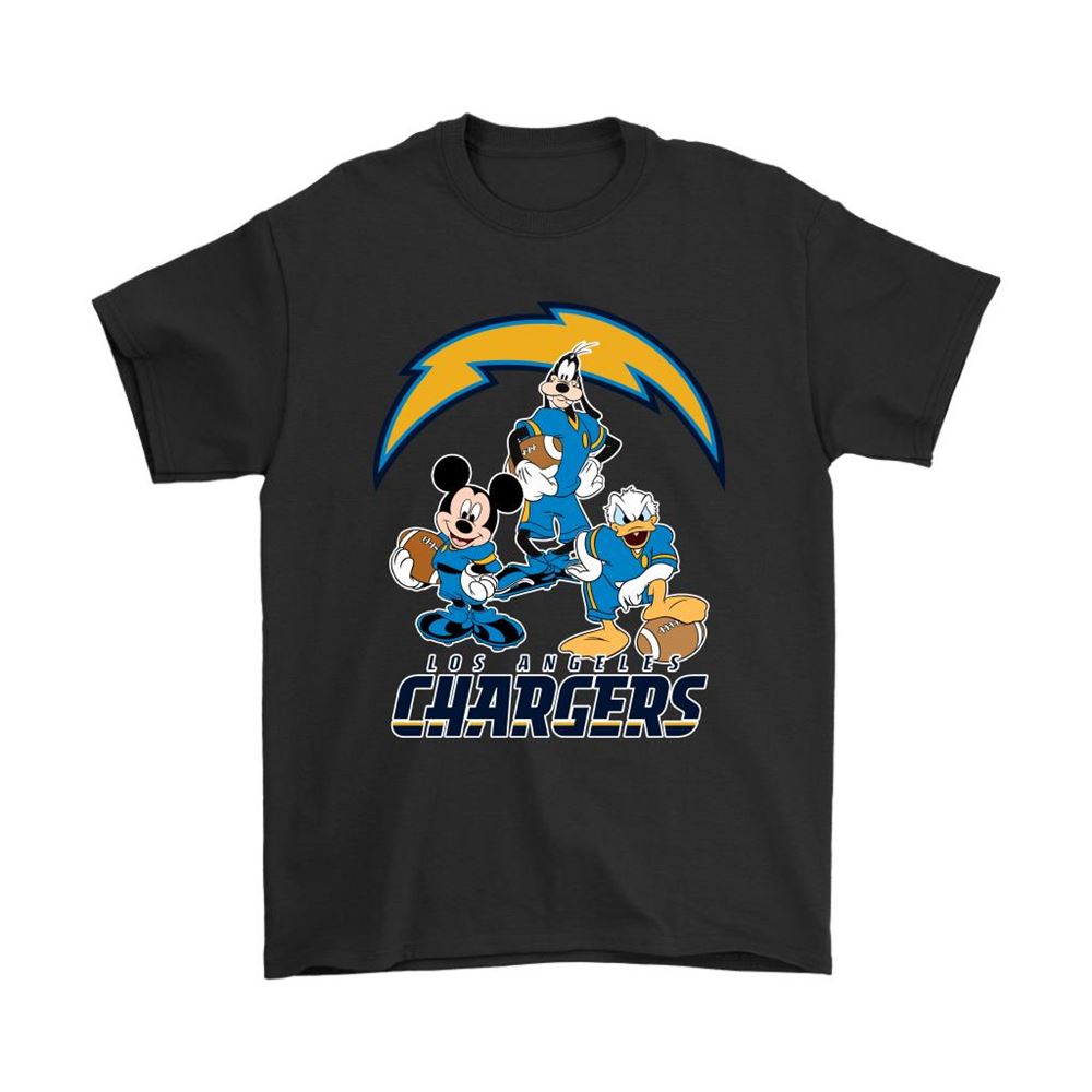 Mickey Donald Goofy The Three Los Angeles Chargers Football Shirts