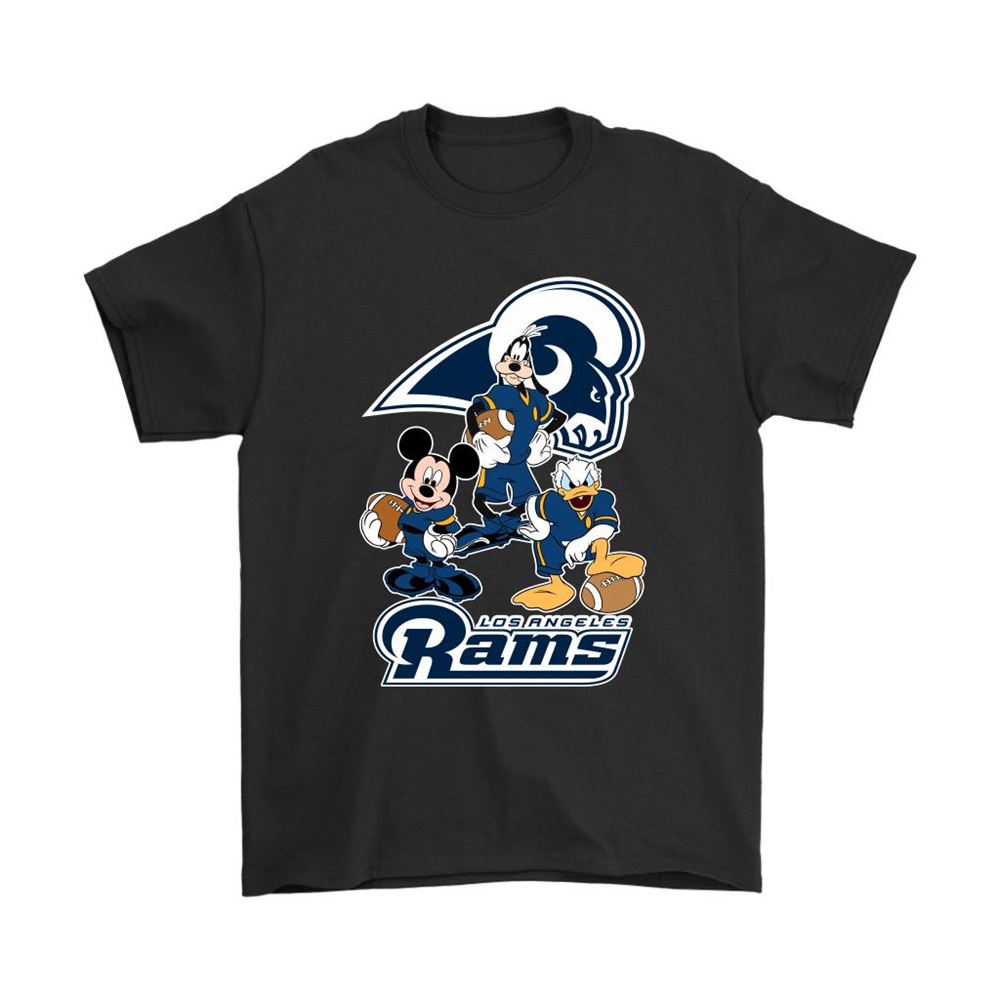 Mickey Donald Goofy The Three Los Angeles Rams Football Shirts