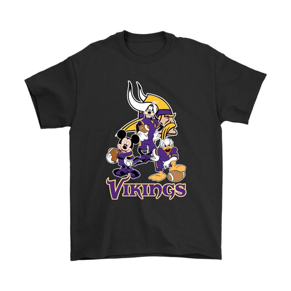 Mickey Donald Goofy The Three Minnesota Vikings Football Shirts