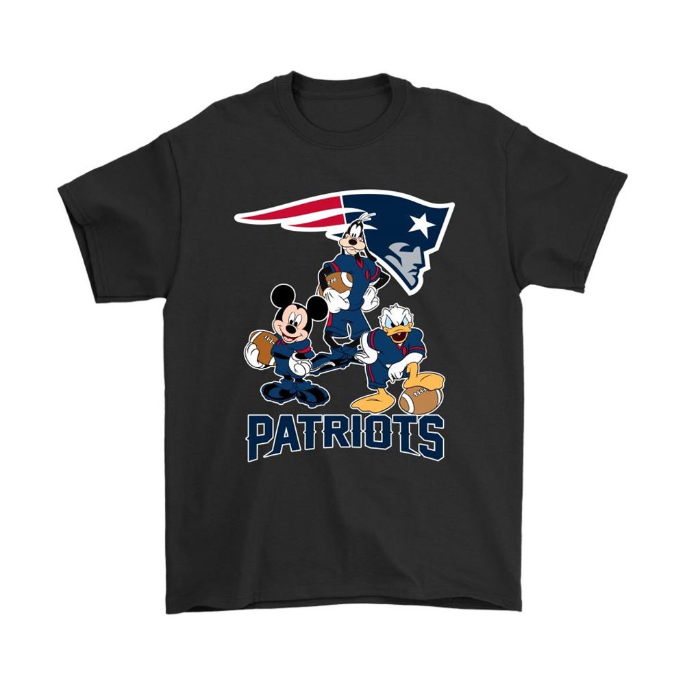 Mickey Donald Goofy The Three New England Patriots Football Shirts