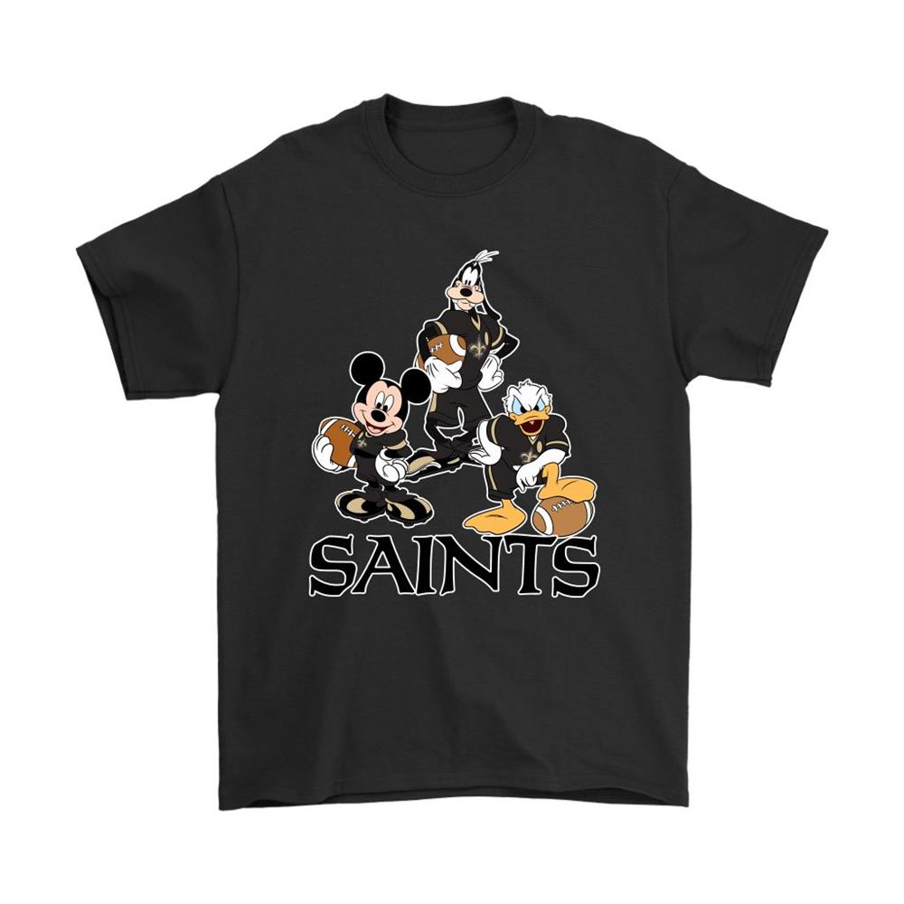 Mickey Donald Goofy The Three New Orleans Saints Football Shirts