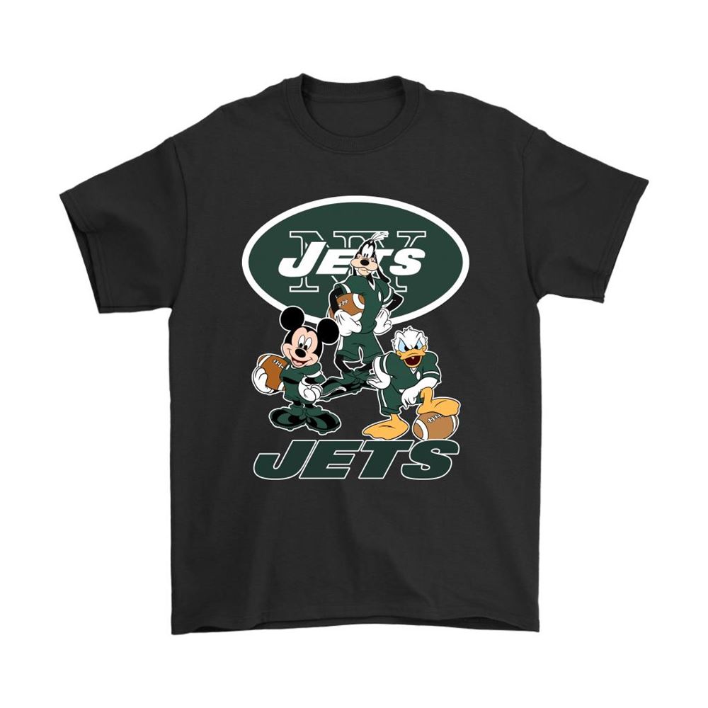 Mickey Donald Goofy The Three New York Jets Football Shirts