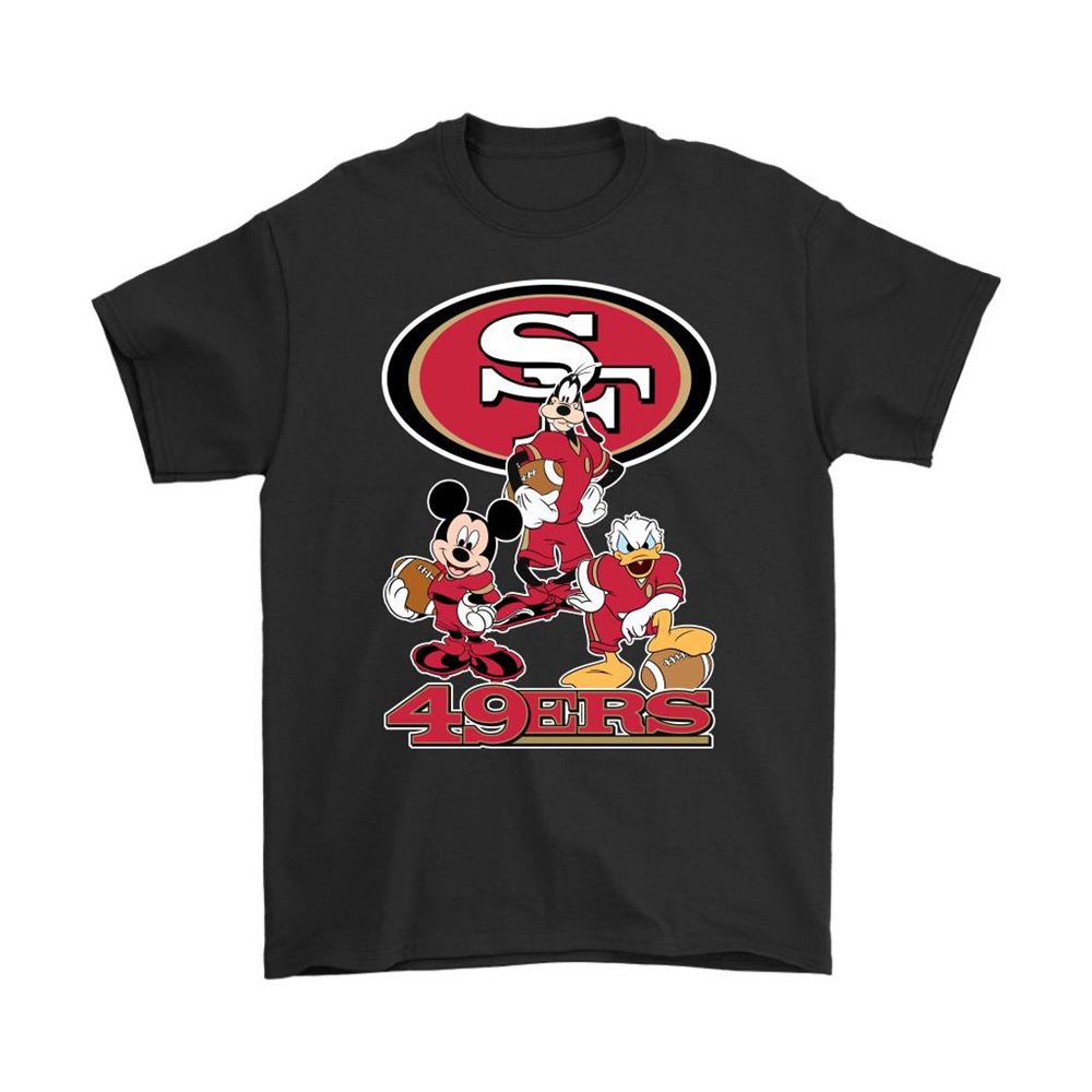 Mickey Donald Goofy The Three San Francisco 49ers Football Shirts