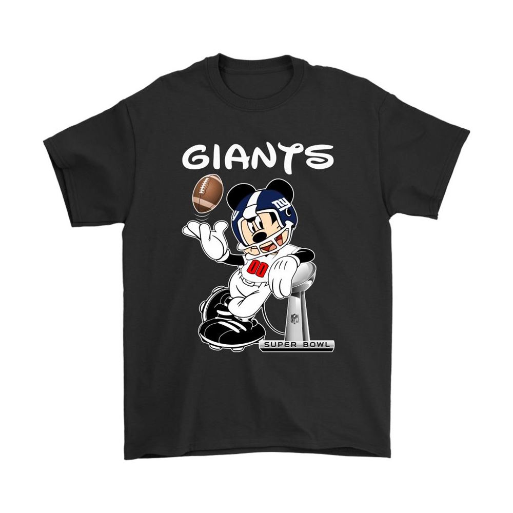 Mickey Giants Taking The Super Bowl Trophy Football Shirts