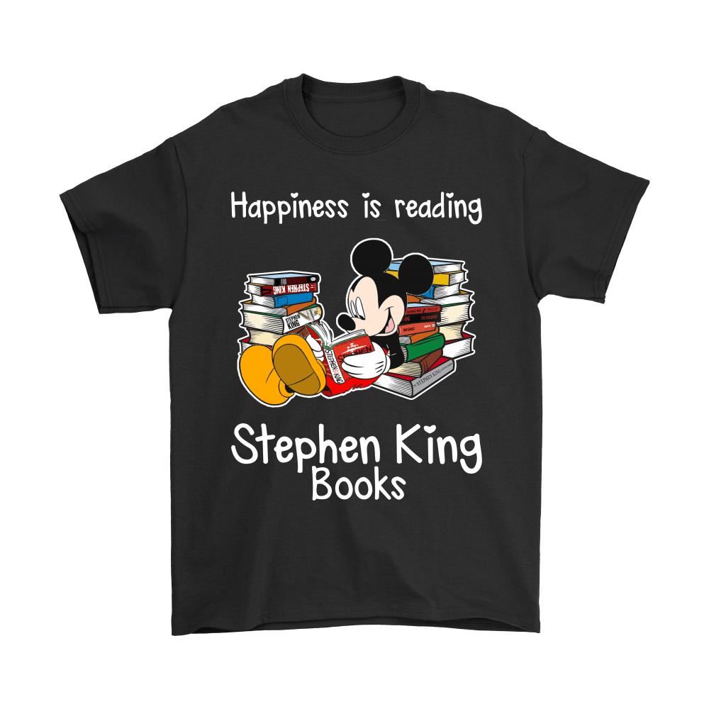 Mickey Mouse Happiness Is Reading Stephen King Shirts