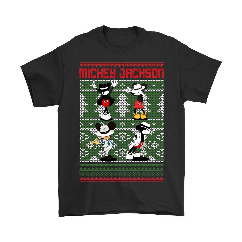 Mickey Mouse Micheal Jackson Dancing On Christmas Ugly Shirts