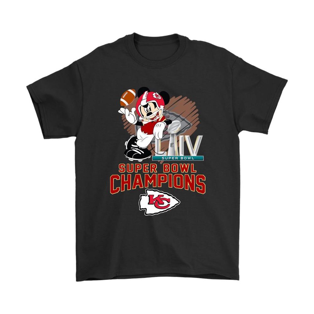 Mickey Mouse Super Bowl Liv Champions Kansas City Chief Shirts