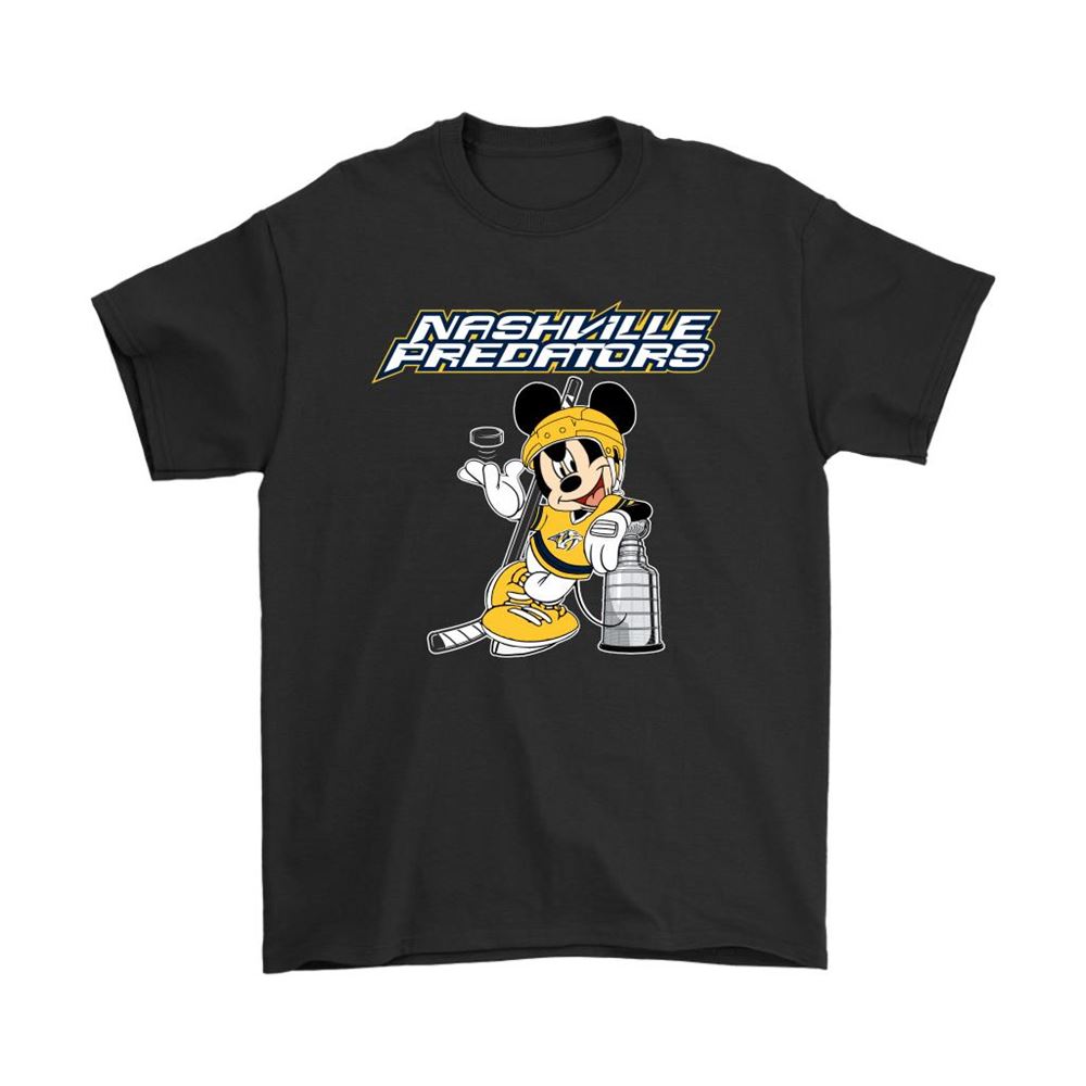 Mickey Nashville Predators With The Stanley Cup Hockey Nhl Shirts