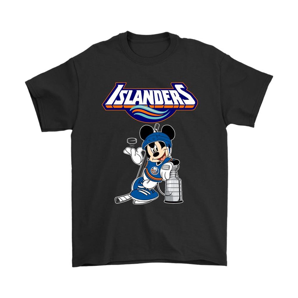 Mickey New York Islanders With The Stanley Cup Hockey Nhl Shirts