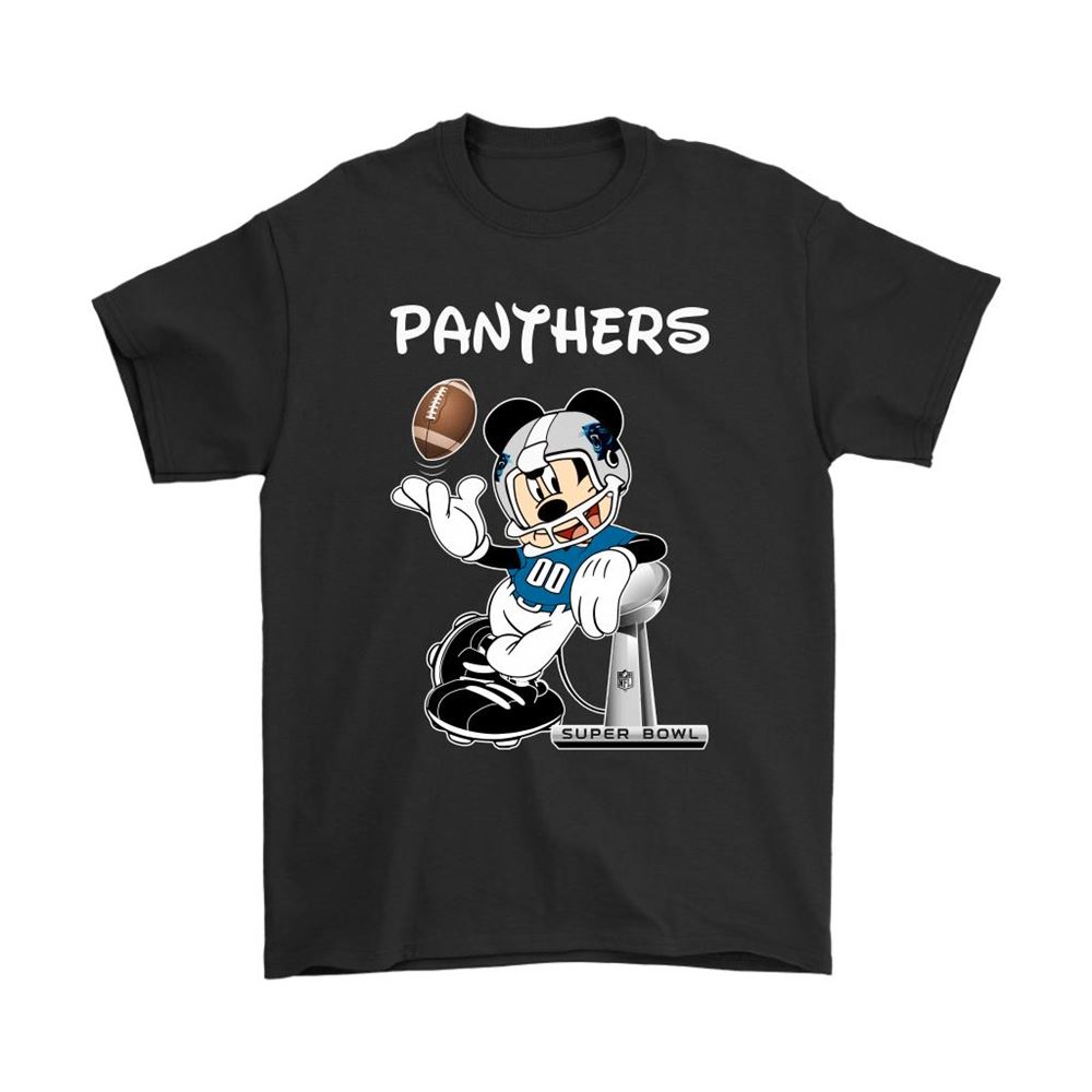 Mickey Panthers Taking The Super Bowl Trophy Football Shirts