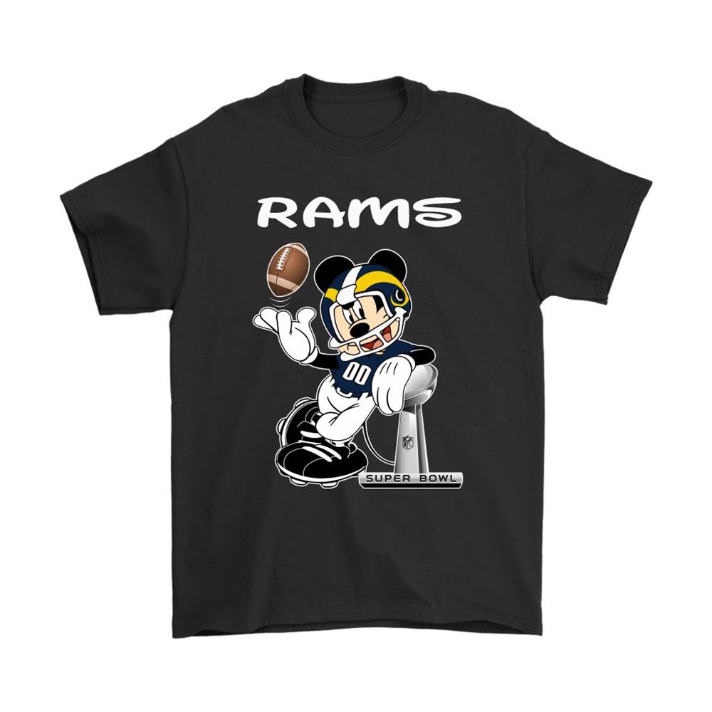 Mickey Rams Taking The Super Bowl Trophy Football Shirts