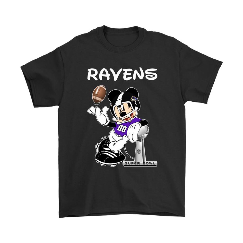 Mickey Ravens Taking The Super Bowl Trophy Football Shirts