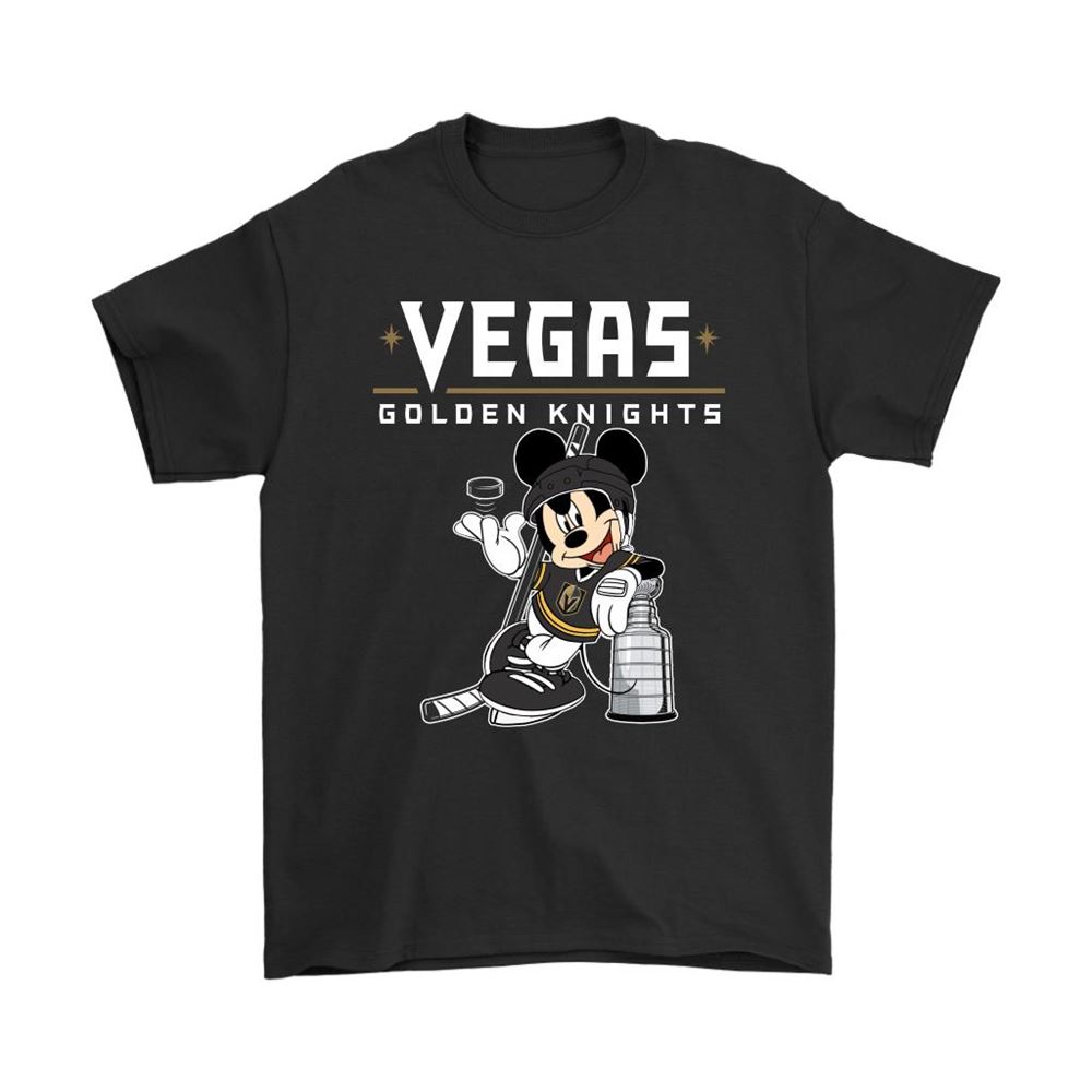 Mickey Vegas Golden Knights With The Stanley Cup Hockey Nhl Shirts